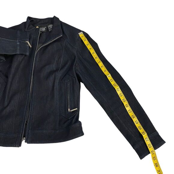 Christine Alexander Jacket Womens Sz Small Blue Zip Up Denim Work Office Capsule - Picture 13 of 16